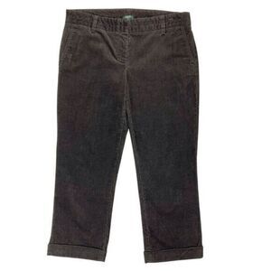 J. Crew Corduroy Pants Womens 10 Dark Brown City Fit Stretch Straight Leg Pants